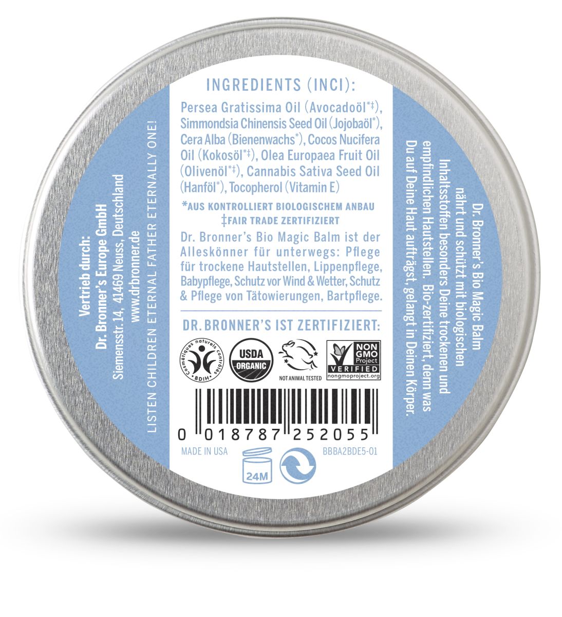 BRONNERS DR BRONNER' Magic Body Balm Baby 57 g Nature First