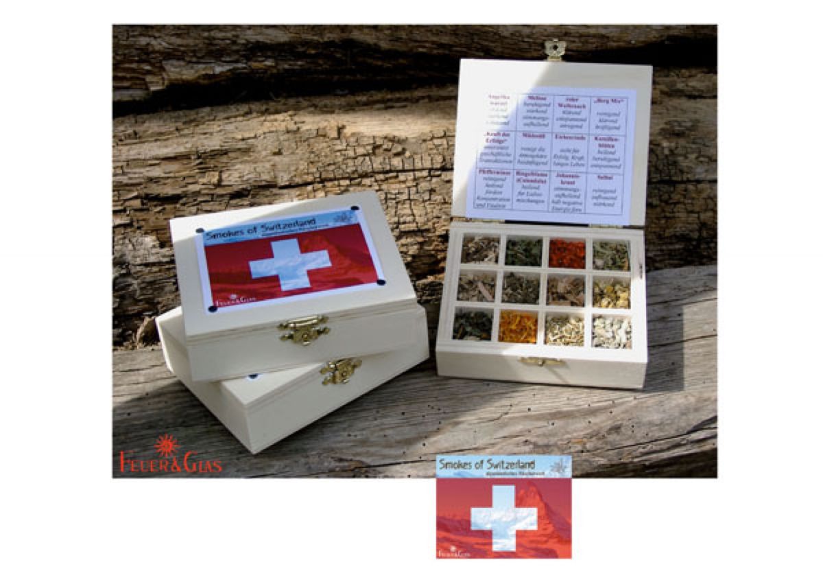 FEUER & GLAS Räucherkasten Smokes of Switzerland | Nature First – Drogerie  und Apotheke