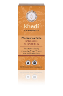 KHADI Pflanzenhaarfarbe Nussbraun 100g