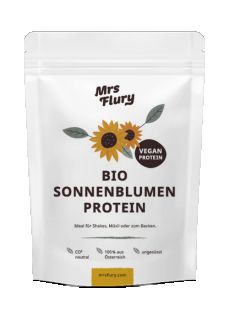 MRS FLURY Bio Sonnenblumen Protein Pulver vegan 53% Protein 350g