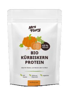 MRS FLURY Bio Kürbiskern Protein Pulver vegan 65% Protein 350g